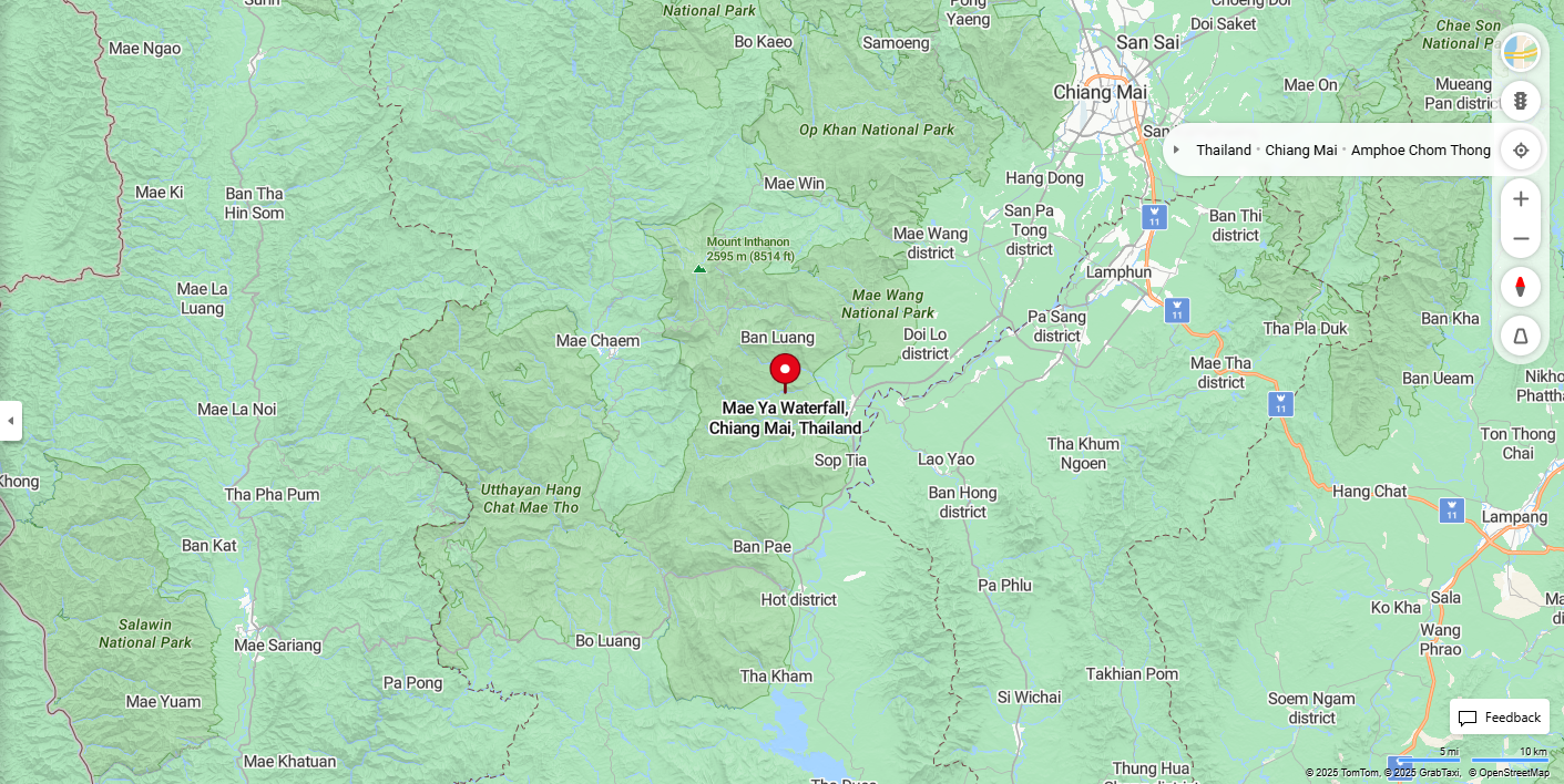 แผนที่น้ำตกแม่ยะ